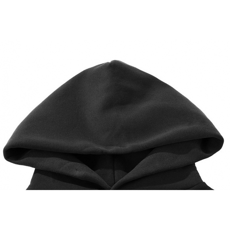 Lotus Alley 400g thick Terry hooded sweater hidden pocket cotton heavy weight loose men's and women's