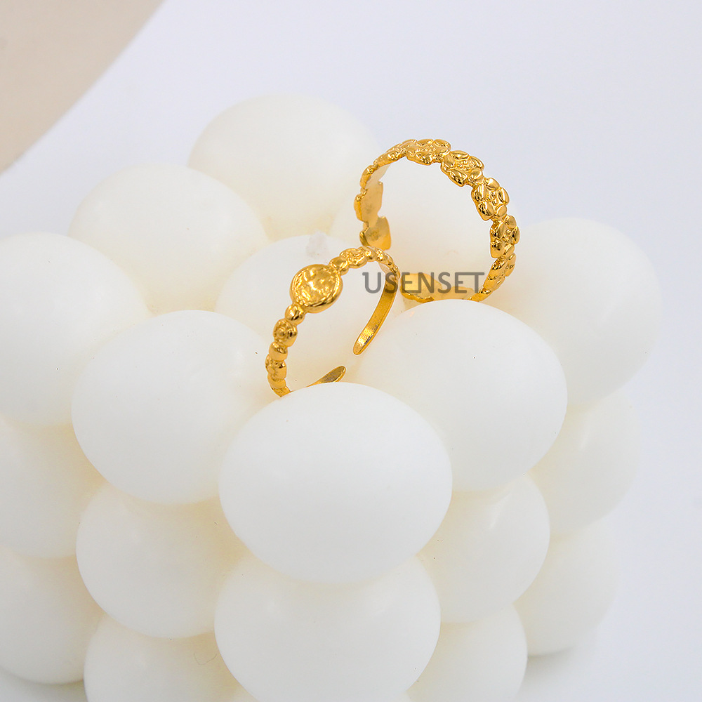 Simple Style Heart Shape Snake Stainless Steel Plating Open Ring 1 Piece