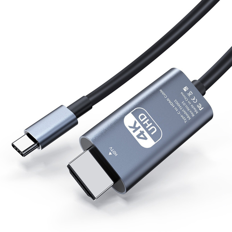 Cross-Border Type-C to HDMI 4K30Hz 2m High-Definition Screen Projection Cable for Mobile Phones, Tablets, and Laptops 4K Cross-Border Type-C to HDMI 4K30Hz 2m High-Definition Screen Projection Cable for Mobile Phones, Tablets, and Laptops 4K