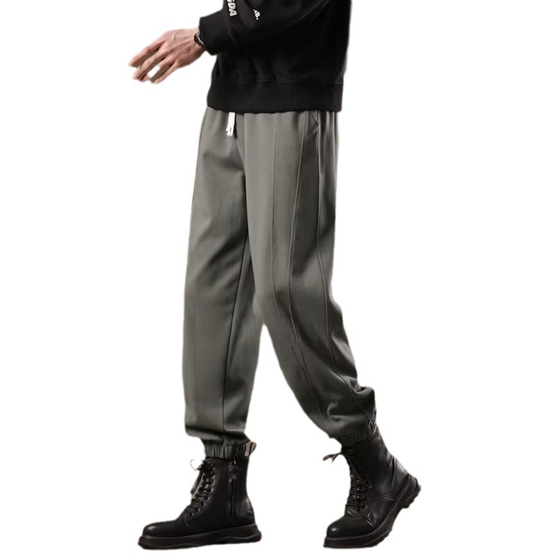 Pantalones casuales de todo fósforo rectos sueltos, pantalones casuales para hombres, pantalones con corsé para hombres de moda 2024, pantalones de hombre de moda de Hong Kong