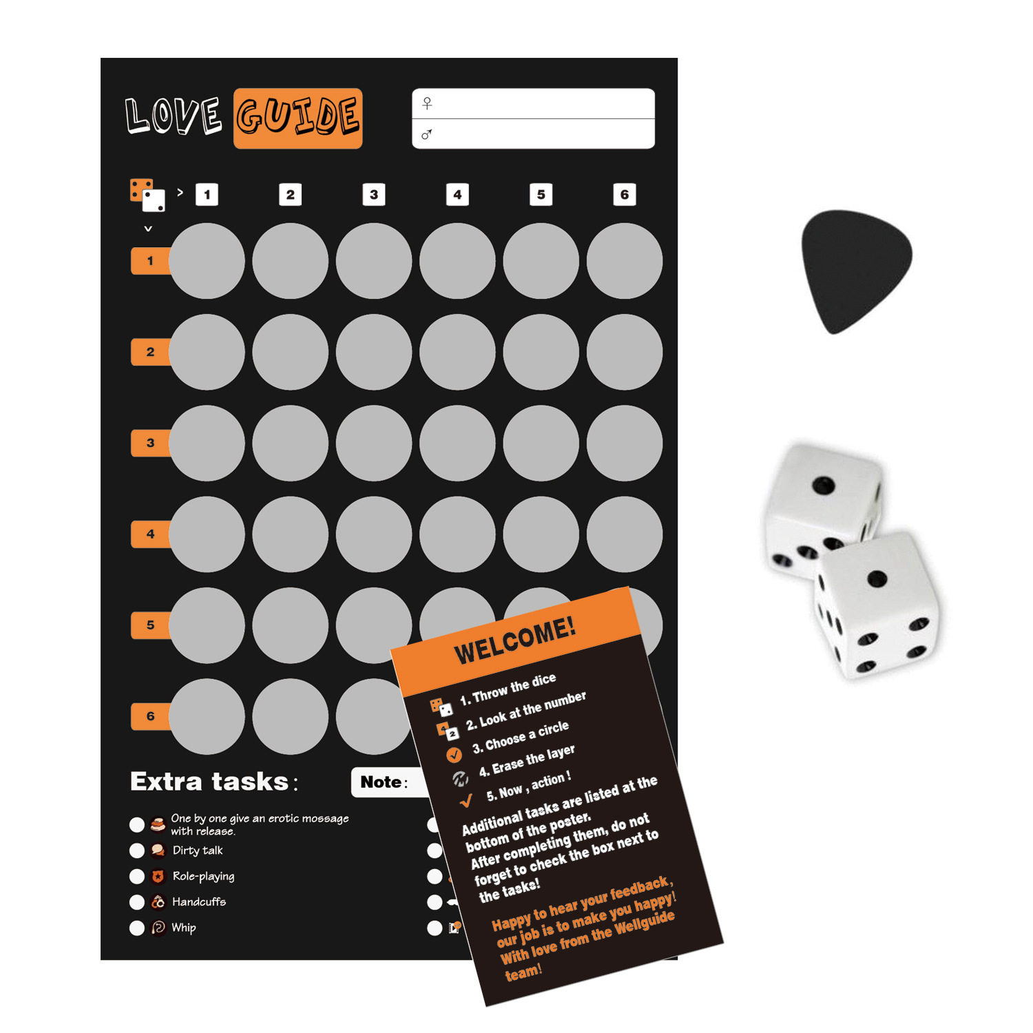 跨境热销新品情趣刮刮海报亲密游戏挑战增进情侣感情刮刮游戏海报