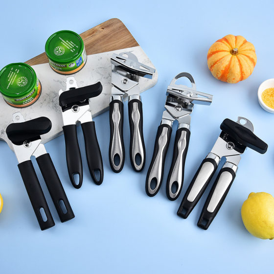 Factory wholesale chrome plated multifunctional can opener household can knife kitchen manual tin can opener tool