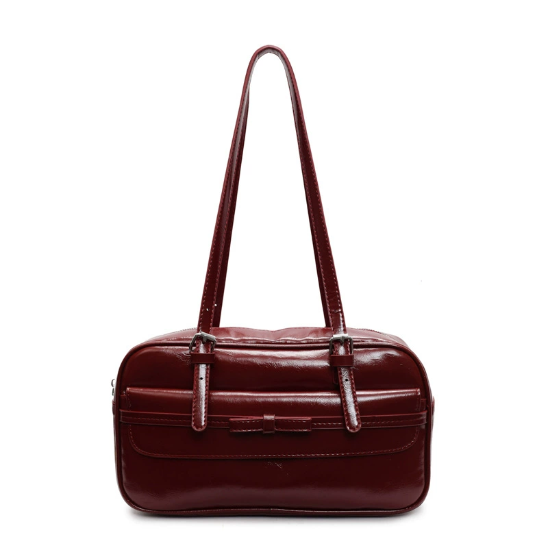 Retro capacious shoulder bag, one-shoulder bag for leisure