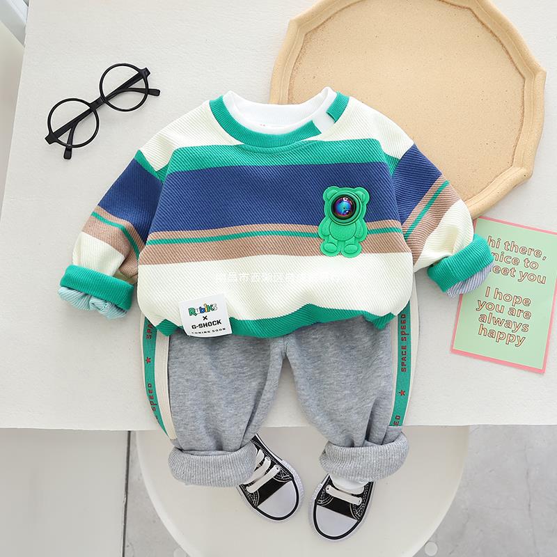 Children's Clothing Boys suit Spring and Autumn New Baby Sports Sweater Knitwear Children's Spring Casual Fashion Two-piece Set