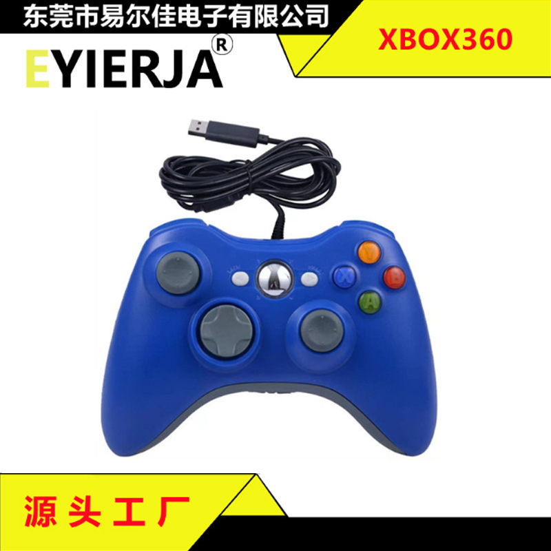 FUENTE Fábrica al por mayor XBOX360 manejar xbox360pc con cable vibración juego de vapor manejar en stock