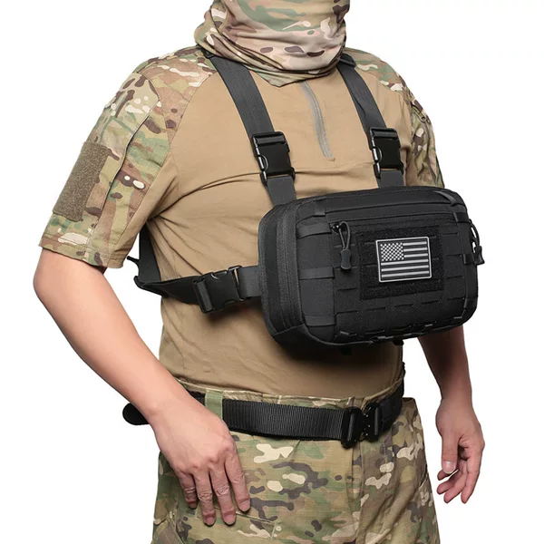Amazon's New Outdoor Sports Chest Bag Tactical Vest Camouflage Multi-Functional Storage Tactical Vest Equipment