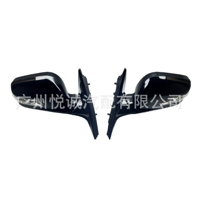 Suitable for Honda 08-13 Eighth-Generation Accord with Lighted Rearview Mirror, Rearview Mirror Assembly, 8-Wire Glossy Black (Car mirror)