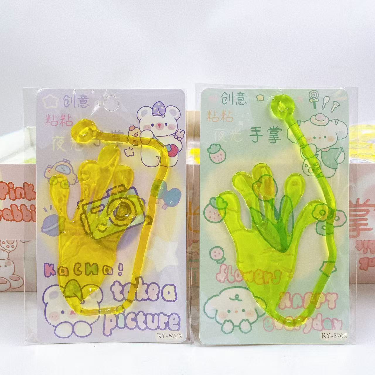 Elástico luminoso telescópico pegajoso juguete de palma de la mano elástico nostálgico creativo pequeño juguete de escalada de la pared
