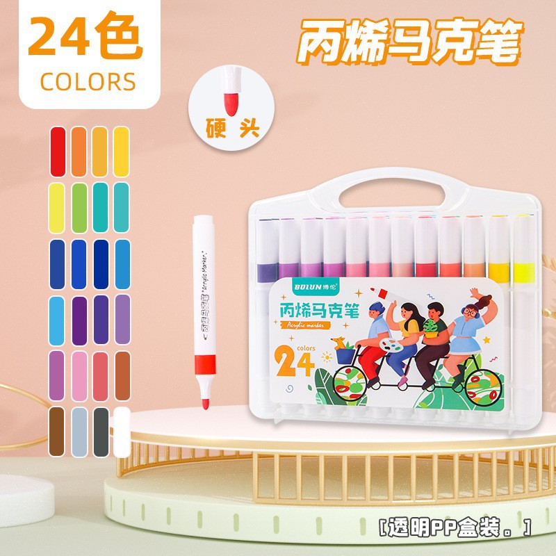 Traje de marcador de acrílico creativo estudiante DIY pintado a mano especial impermeable marcador de pintura acrílica de 48 colores al por mayor