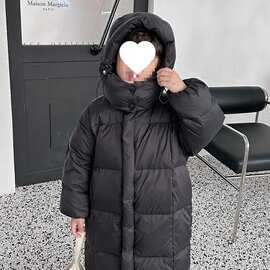 儿童羽绒服长款过膝加厚保暖男童女童洋气韩版时尚白鸭绒冬季外套