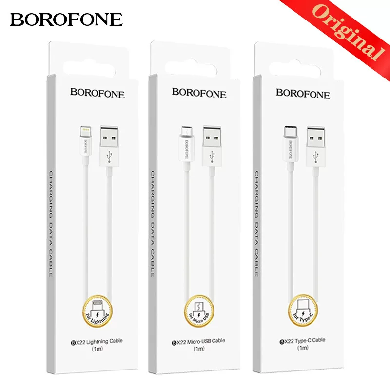 Оригинальный кабель BX22 BOROFONE для зарядки совместим с Apple iPhone Android Type-C быстрая зарядка