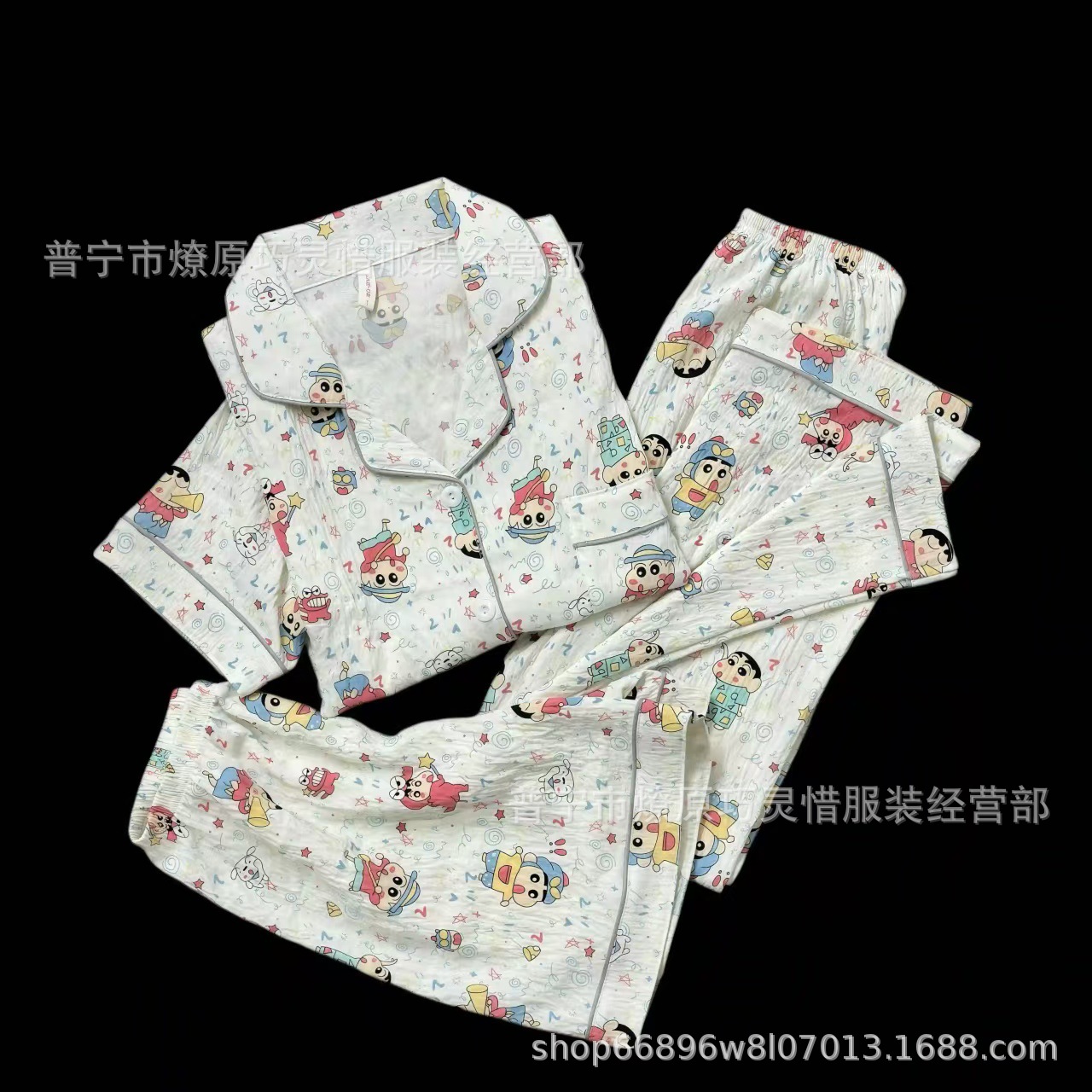 Pajamas de tres piezas de torta de oso para mujeres de verano, pantalones de manga corta, nubes de algodón adorable, viento en 2025 nueva ropa para el hogar