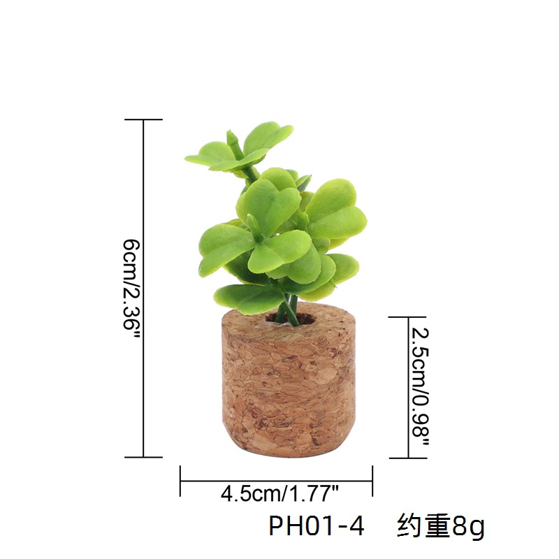 Simulación de suministro transfronterizo suculenta flor artificial en maceta Corcho decoración del coche simulación planta tapón de vino refrigerador pegatinas al por mayor