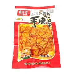 Cool and Spicy Chongqing Handground Tofu Snacks 80g, Five-Spice, Mala, and Pickled Pepper Flavors - Bulk Wholesale