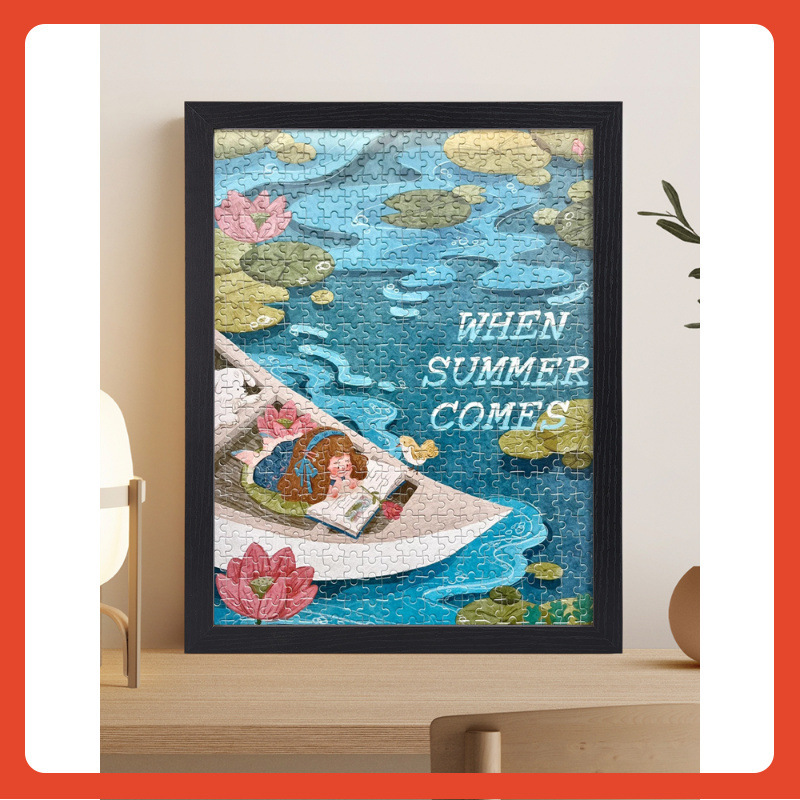 12N Puzzle Photo Frame 1000 Pieces 70X50X75 Picture Frame Mounting 300 Pieces 500 Pieces 2000 Pieces Flat Picture Frame