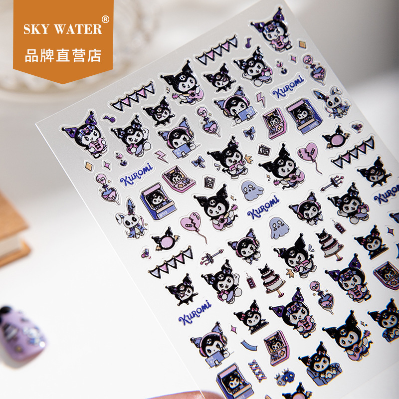Sky Cross-Border Popular Music Guitar Kuromi Nail Art Sticker 6D Relief Cartoon Ccd Mobile Phone Camera Decoration Sticker Sky Cross-Border Popular Music Guitar Kuromi Nail Art Sticker 6D Relief Cartoon Ccd Mobile Phone Camera Decoration Sticker