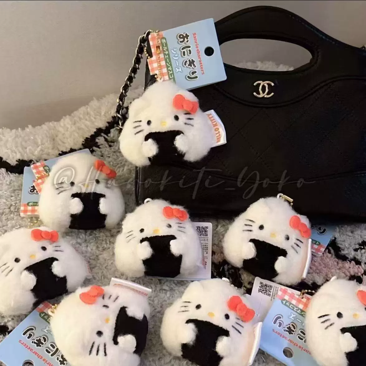 Мягкий подвес (Sanrio Hello Kitty) для сумки, мини-плюш с шариковой цепочкой, милый аксессуар