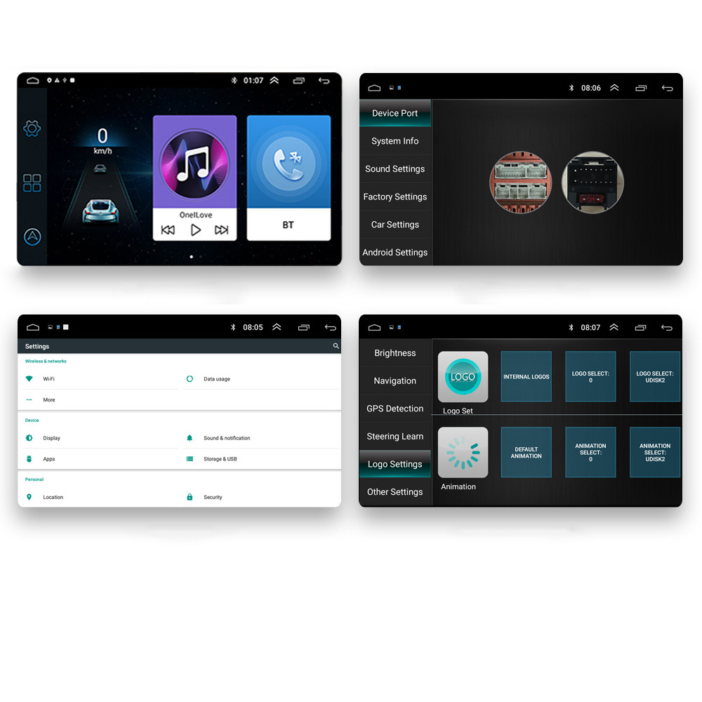 7inch Suitable for Fiat 500 1+32g Built-In Carplay Mobile Phone Connection Car Mp5 Player 12V