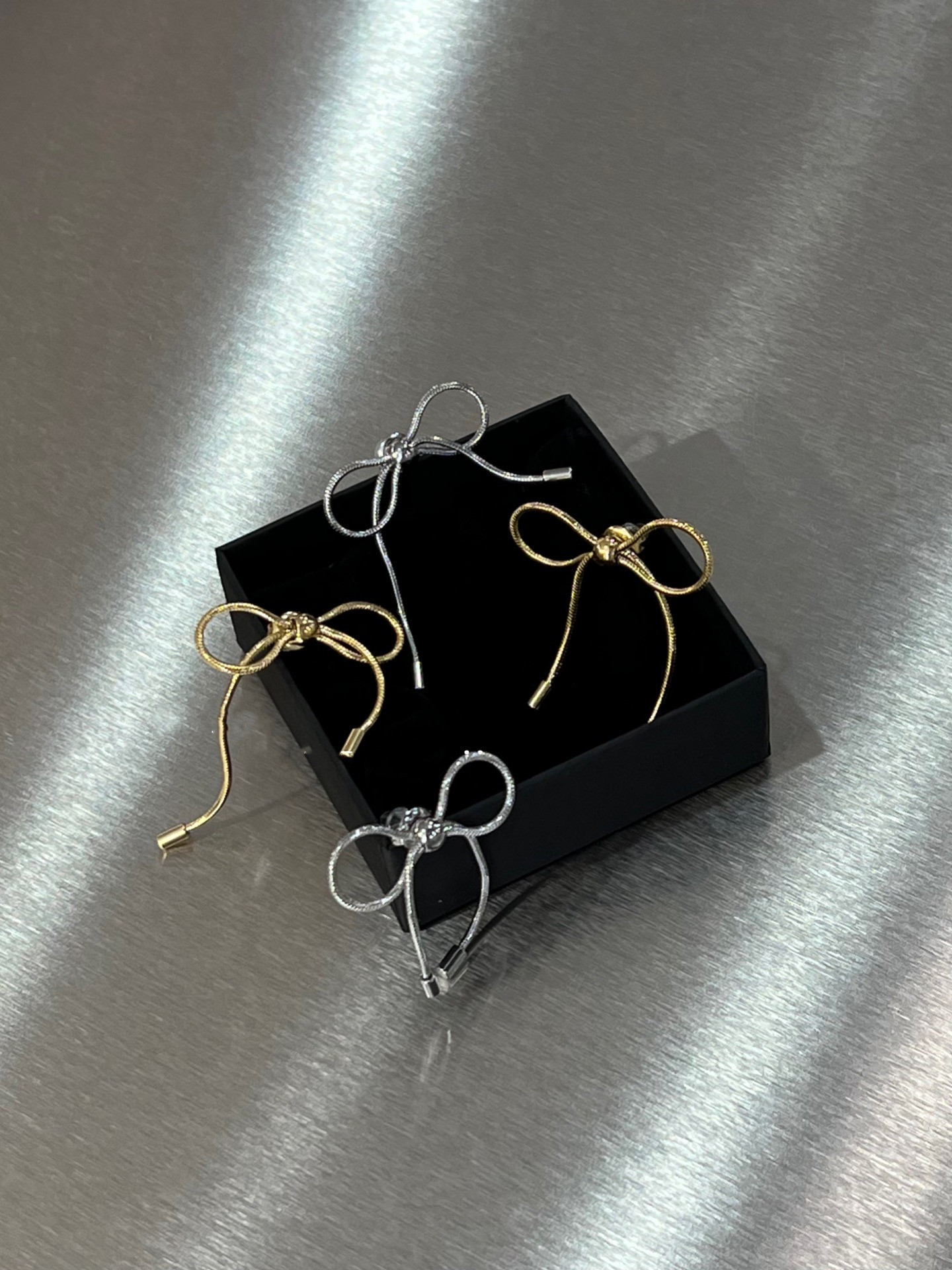 Daily Occasion 1 Pair Casual Modern Style Bow Knot Titanium Steel Ear Studs