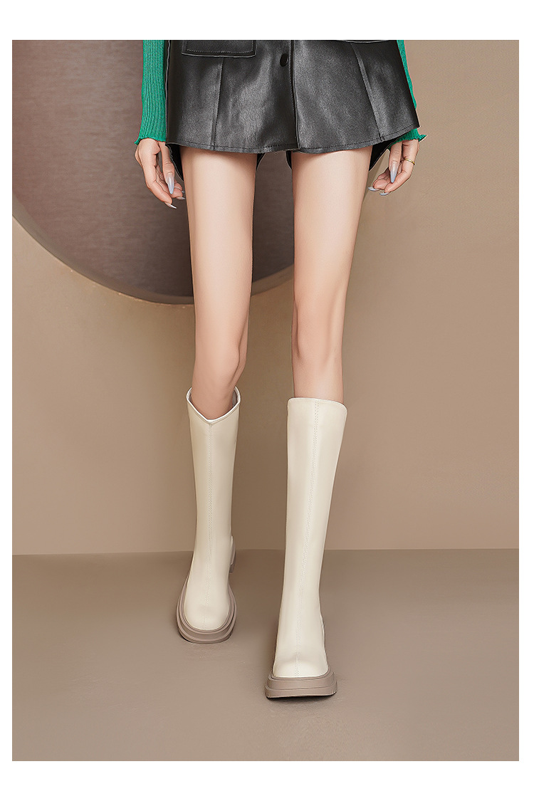 Autumn Winter Women Knight Boots With Inner Height Increase Sole_voghion.com