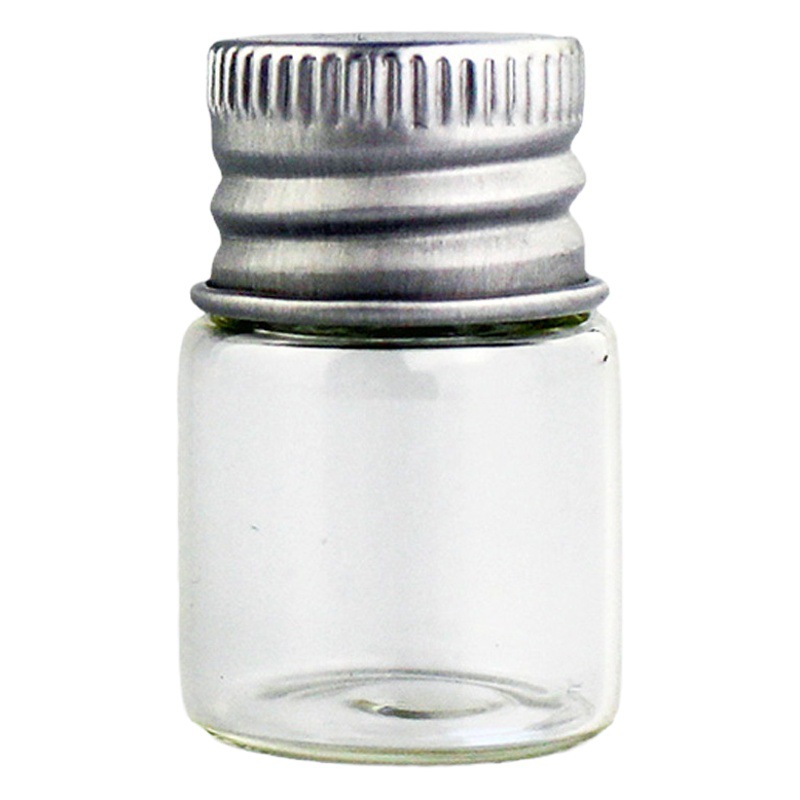 Botella de almacenamiento de frijol dorado pequeña botella de vidrio de frijol dorado transparente botella de almacenamiento de frijol dorado colección de cuentas de oro