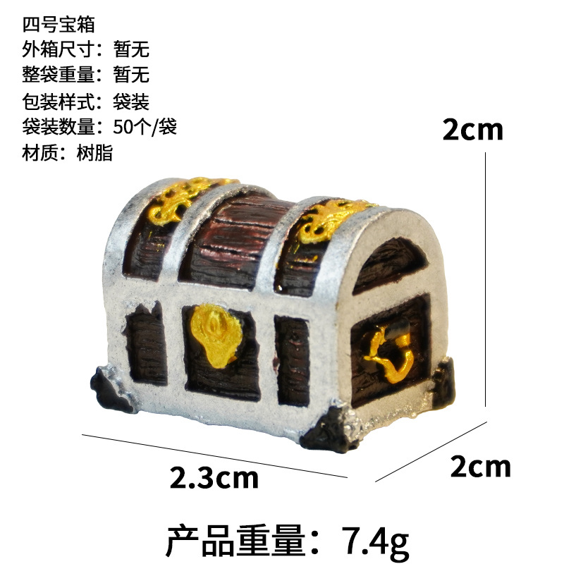 Retro jungla submarina cofre del tesoro micro paisaje musgo pequeño adorno acuario pecera paisajismo accesorios al por mayor