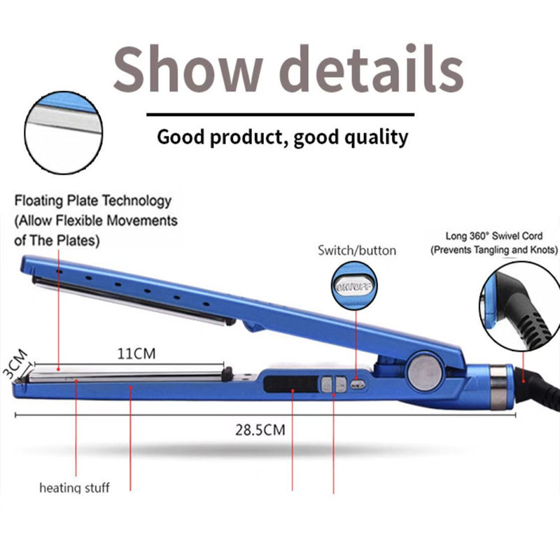 Clipper Household Morgan Piastra per capelli a doppio uso, Blue Nano Titanium, per permanente_voghion.com