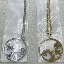 跨境热卖驴家女式个性风潮不锈钢18K镀金经典复古镂空项链厂家实