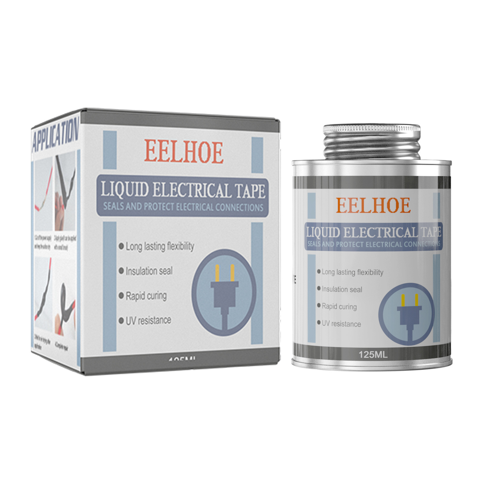 EELHOE aislante cinta adhesiva líquida impermeable en lugar de tubo térmico cinta eléctrica cinta líquida resistente a la temperatura adhesivo ignífugo