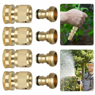 美规花园软管快速连接器接头3/4GHT外牙奶嘴快接3/4GHT内牙通水接
