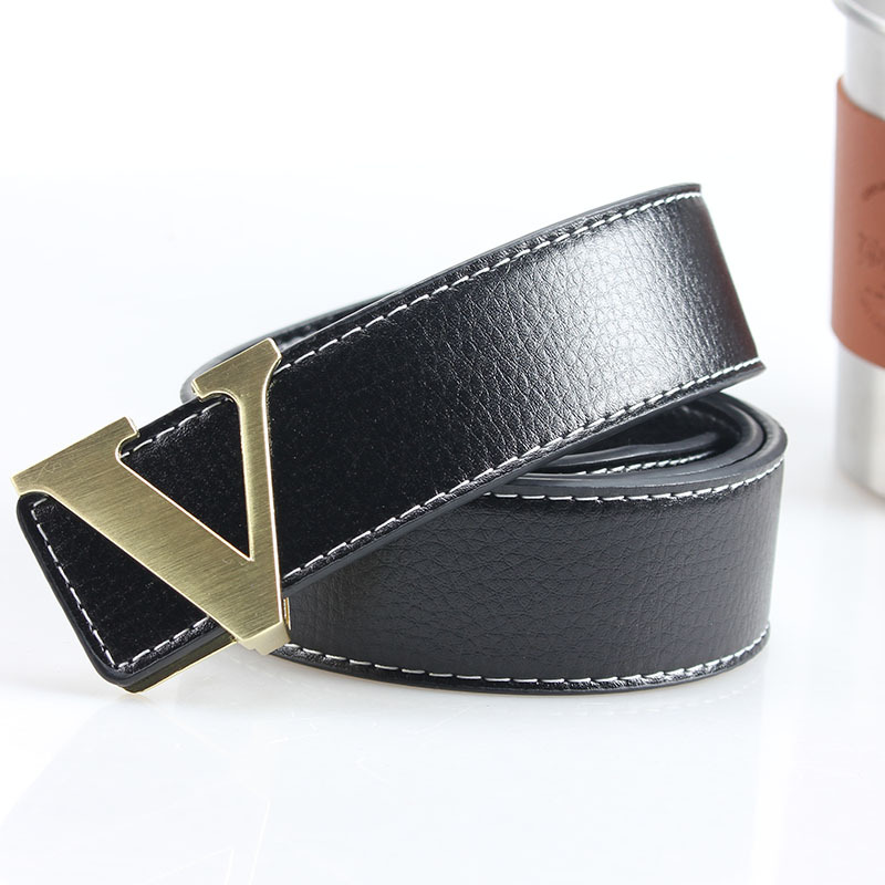 V buckle black h body gold buckle