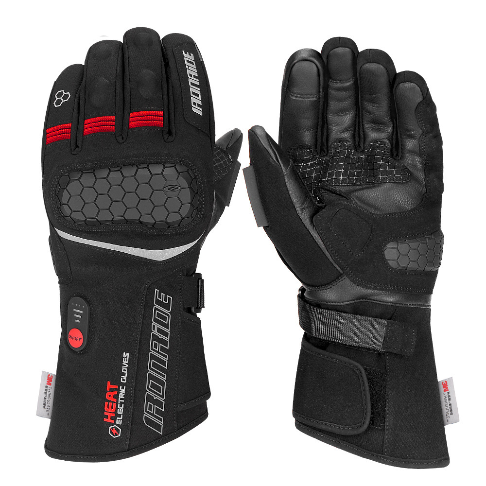 Guantes calientes para motocicletas en invierno al aire libre para esquí eléctrico con pantalla táctil, guantes inteligentes con nuevos guantes de terciopelo