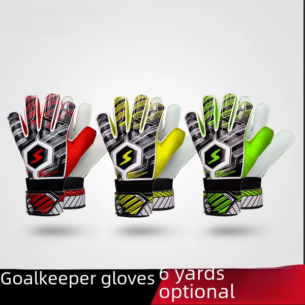 Shiwei cross-border new children's adult football goalkeeper gloves goalkeeper gloves latex non-slip breathable wear-resistant