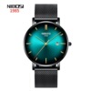 Waterproof fashionable calendar, ultra thin quartz men's watch for leisure, European style