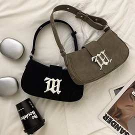 2025春夏新款小众包包女复古百搭法棍包单肩手提包千禧辣妹腋下包