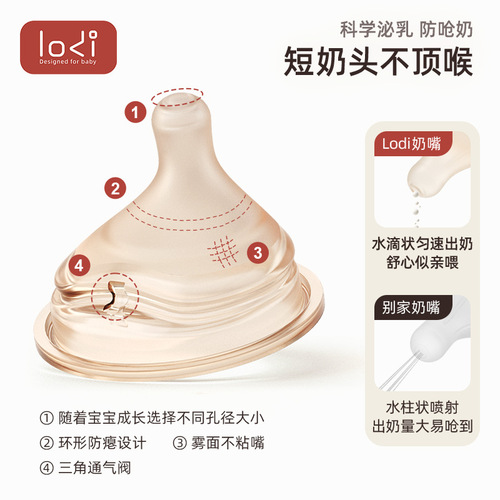 [LODI Lode Little Elephant Bottle Exclusive] Newborn Soft Silicone Teat Baby 0-6 Months and Above 