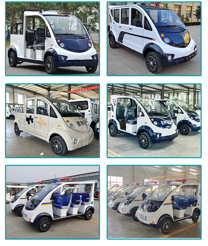 Campus Factory Property Security Patrol Vehicle Shuttle Bus 5-Seat 8-Seat Sightseeing Vehicle Enclosed Four-Wheel Electric Patrol Vehicle