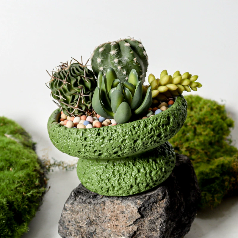 Red Elf Pineapple Fun Bonsai Moss Ball Tray Flower Pot Living Room Office Desktop Succulent Cactus Pot Plant