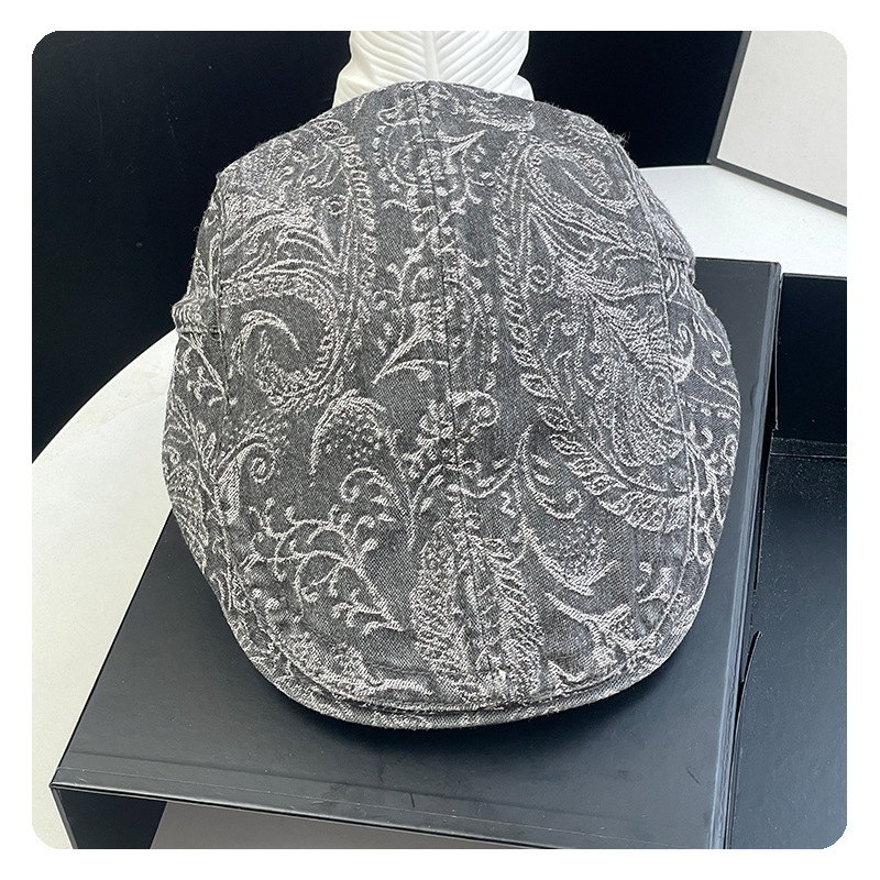 新款高品质复古印花软顶棒球帽女休闲百搭前进帽鸭舌帽渔夫盆帽子|undefined
