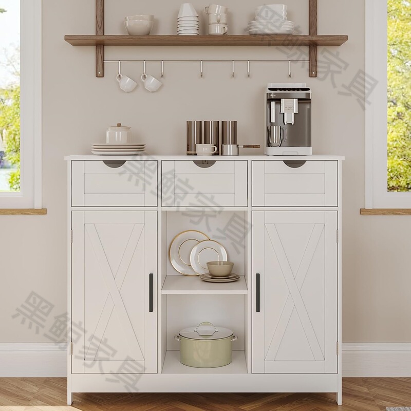 Amazon Amazon Panel Furniture Coffee Bar Cabinet Cross-Border Supply Factory Customized Wholesale Movable Sideboard