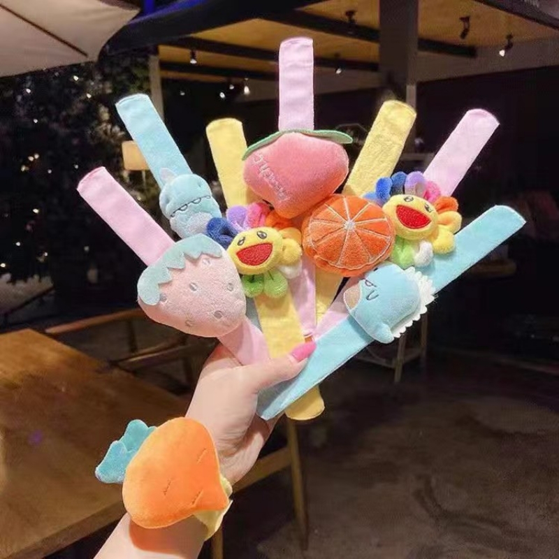 children‘s ring pop cartoon plush doll couple bracelet creative decorations holiday hair accessories wedding small gift