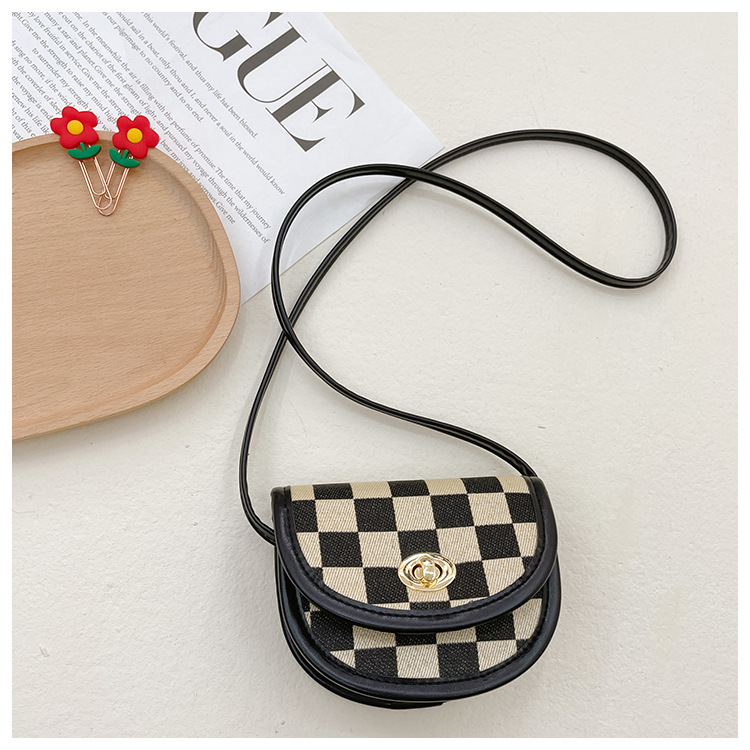 Nuevo bolso para niños estilo coreano houndstooth mini hombro mensajero bolsa padre-hijo monedero estilo occidental lápiz labial bolso de mujer