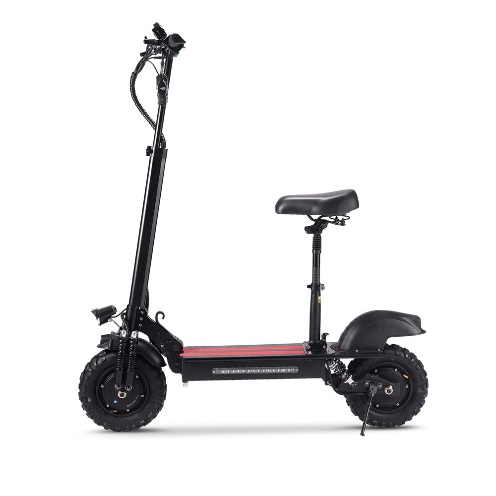 11inch Integrated Aluminum Alloy Driving Folding Electric Scooter Lithium Battery Adult Dual Drive Battery Scooter Dual Motor
