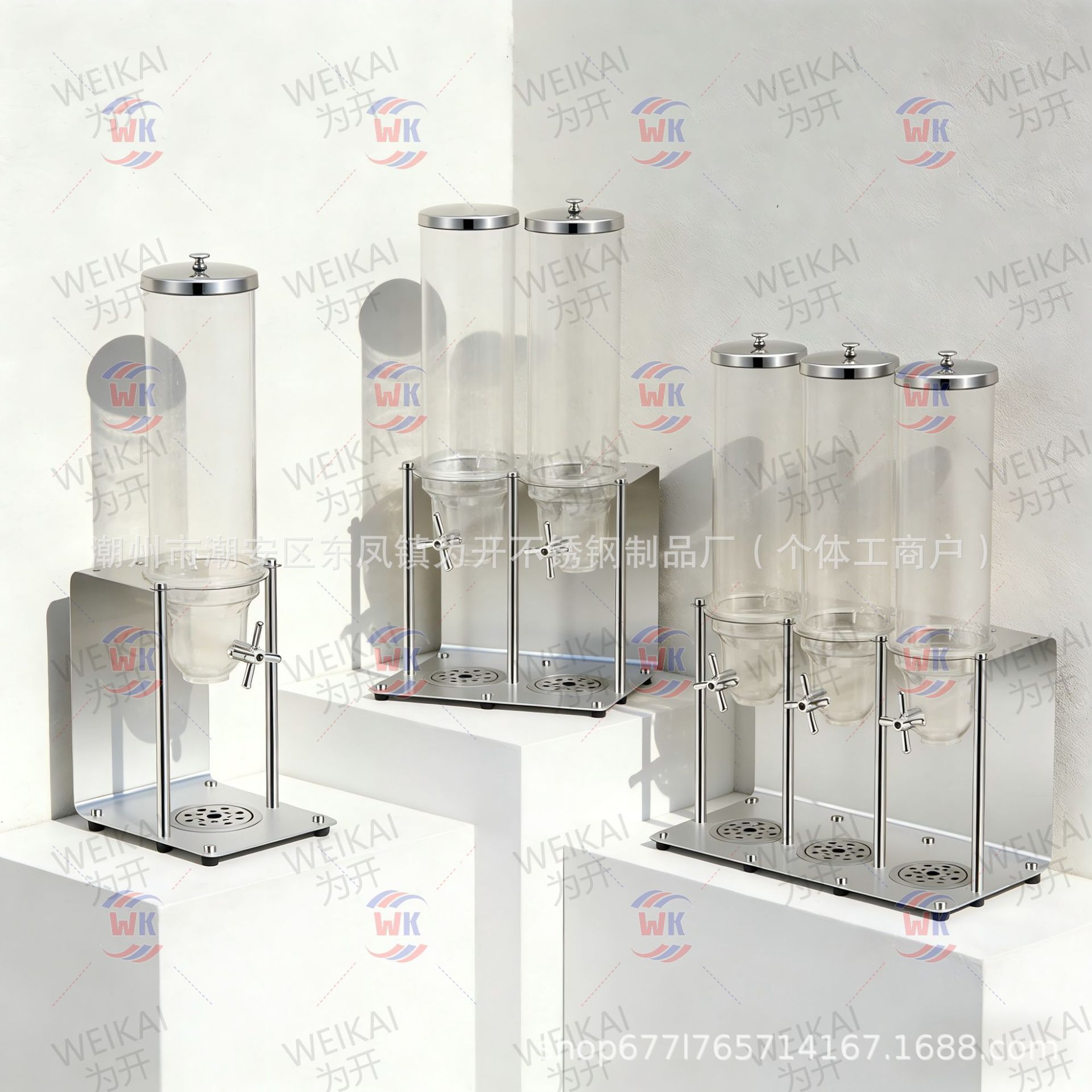 Buffet transfronterizo máquina de cereales de acero inoxidable cubo distribuidor de cereales de avena Hotel separación de almacenamiento de cereales diversos