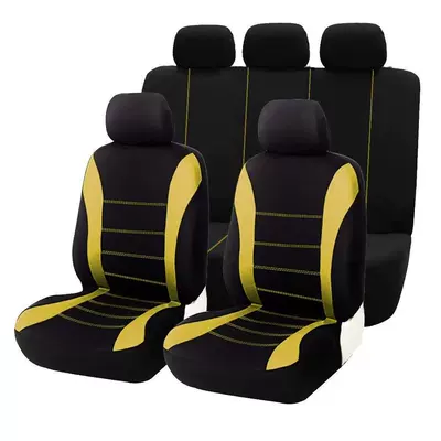 Universal seat cover — Europe, America, Southeast Asia - yellow-2-piece-set-single-seat