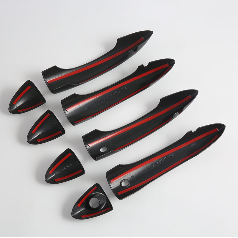 Suitable for Alfa Romeo Door Handle Exterior Car Decoration Accessories in Glossy Black Electroplating