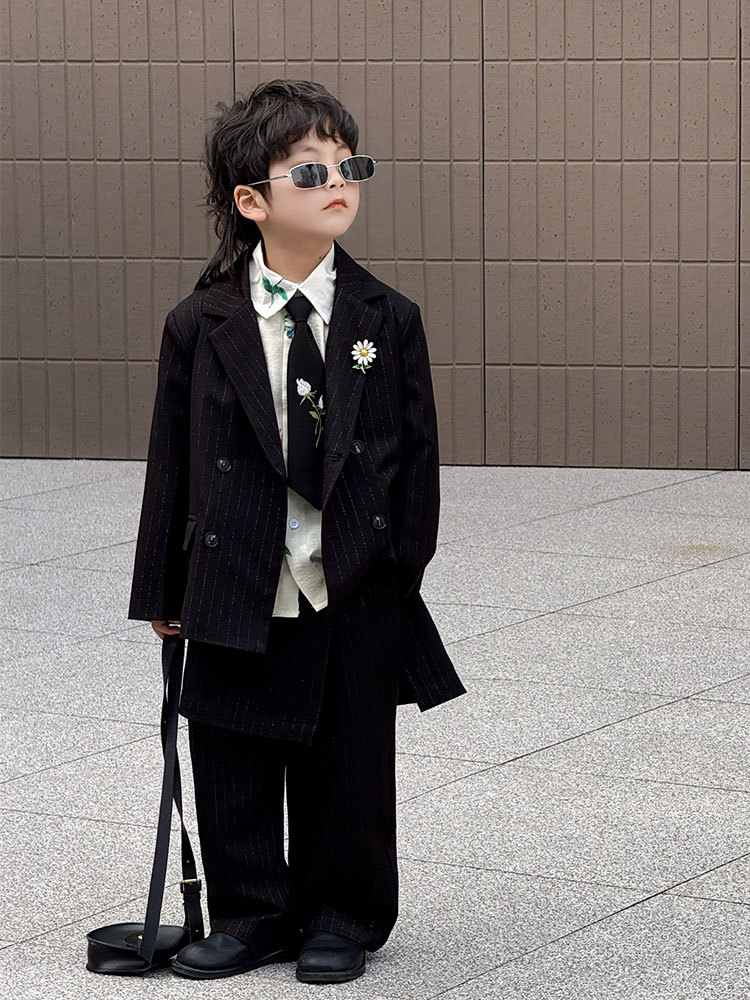 Осенний детский классический костюм для мальчиков, детская одежда