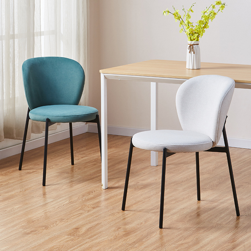 Nordic Dining Chair, Light Luxury Chair, Modern Simple Negotiation Chair, Fabric Dining Chair, Hotel Cafe, High-End Comfortable Western Dining Chair