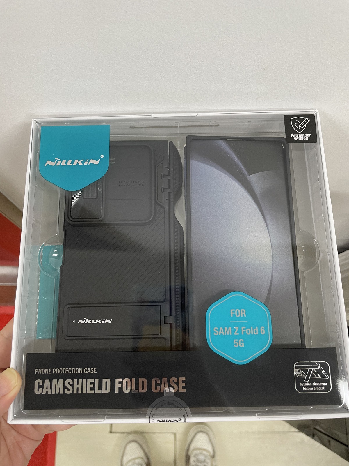 Ốp lưng Samsung Galaxy Z Fold 6 gập có chân đế vô hình, khe cắm bút, gương đen — Gương Đen Fold (Kiểu bộ bút) màu xanh lá cây, Phiên bản đặc biệt không làm, Samsung Z Fold 6 chi tiết 21