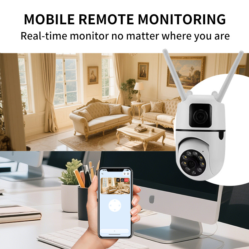 360度カメラ ワイヤレス携帯電話 リモートホームモニタリング 屋内モニターモニタリング 超鮮明な監視カメラ|undefined